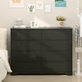 thumbnail image 2 of Asofer 8 Drawer Dresser for Bedroom with Cutout Handle, Chest of Drawers for Bedroom, Entryway, Hallway, Black, 2 of 9