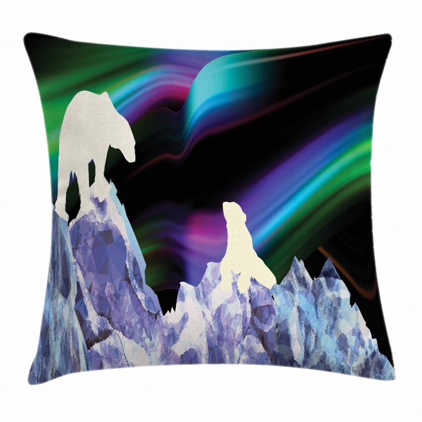 eddie bauer cozy polar bear throw pillow