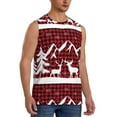 thumbnail image 2 of Daiia Christmas Buffalo Plaid Printed Men's Tank Tops,Casual Soft Sleeveless Gym Muscle Shirts Bodybuilding Tee-X-Large, 2 of 8