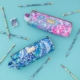 thumbnail image 2 of Lilly Pulitzer Pink Pencil Pouch Holder, Cute Travel Bag/Case with Carrying Handle and Zip Close, Viva La Lilly, 2 of 3