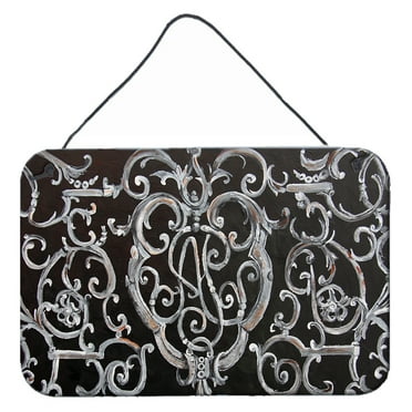 Carolines Treasures 8927DS812 Ironwork Fence Wall or Door Hanging Prints 8x12 multicolor
