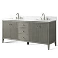thumbnail image 6 of Vanity Art 72" Double Sink Bathroom Vanity Cabinet, Freestanding Storage Cabinet with Engineered Marble Top, Undermount Sinks, Drawer, and Shelve, 6 of 8