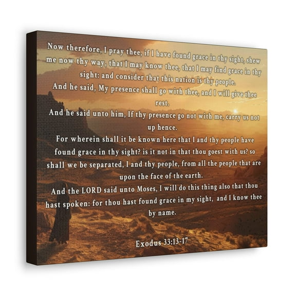Scripture Walls Exodus 33:13-17 KJV Bible Verse Canvas Christian Wall Art Ready to Hang Unframed