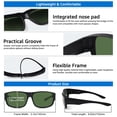 thumbnail image 6 of TINHAO Men's Fit Over Glasses Sunglasses with Hard Case, Polarized UV400 Wear Over Prescription Glasses for Driving Fishing Hiking Golf Cycling, 6 of 7