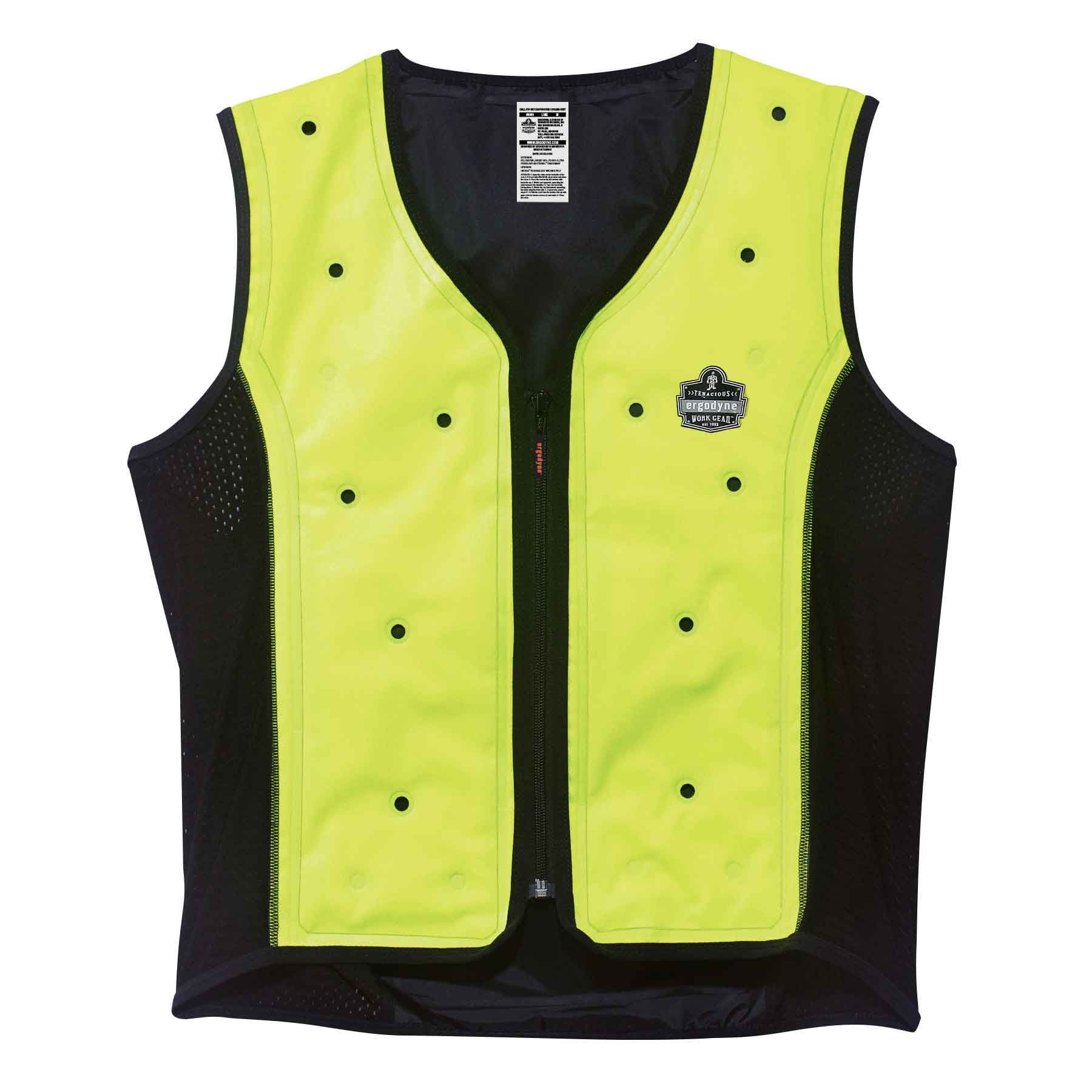 Ergodyne Chill-Its® 6685 Premium Dry Evaporative Cooling Vest, Lime, 2XL