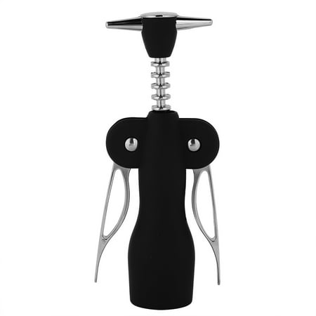 

1Pc Red Wine Bottle Lever Openers Cutter Tools Waiters Wing Corkscrew Black