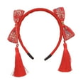 thumbnail image 1 of Diadema de año Nuevo Chino, tocado, vestido elegante, diadema encantadora, aro para el pelo con lazo para graduación, puesta en escena, vacaciones de Estilo B Yinane Tocado de año nuevo, 1 of 8