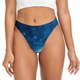 thumbnail image 1 of Balery Blue Glitter Sparkles Tangas de Algodón para Mujer con Estampado – Ropa Interior Sexy, Transpirable, G-string-Small, 1 of 6