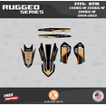 thumbnail image 2 of Kalair GFX Graphics Kit for KTM Enduro 2-Stroke 150XC-W,250XC-W, and 300XC-W (2020-2023) Rugged Series, 2 of 5