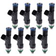 thumbnail image 1 of Unique Bargains 8 Pcs Car Fuel Injector Nozzle Replacement for Buick Lucerne 4.6L Black Silver Tone, 1 of 7