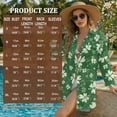 thumbnail image 7 of Xixirimido Shamrock Green Music Notes Print Women's Button Down Beach Cover Up Dress Long Sleeve Swimwear Cover Up Casual Loose Shirt Dress for Summer, Size XL, 7 of 7