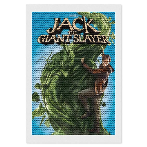 Jack el Cazagigantes Kits de Pintura de Diamantes para Adultos 5D DIY Diamond Art Kits Full Drill Diamond Dots para Regalo Decoración de Pared y Relajación Artes de Gemas 20*30cm