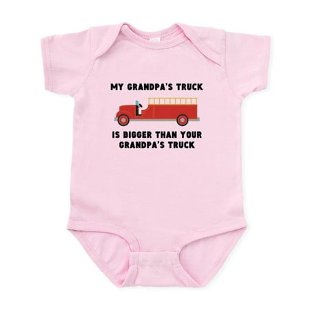 

CafePress - My Grandpas Truck Is Bigger Than Your Grandpas Tru - Baby Light Bodysuit Size Newborn - 24 Months