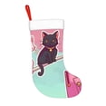 thumbnail image 2 of Salouo Cats On Broomstick Print Christmas Stockings,Large Xmas Stocking Set of 1 Holiday and Farmhouse Stocking for Christmas Holiday Party Decoration(17.7*11 Inch), 2 of 7
