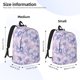 thumbnail image 2 of Disketp Winter With Snowflakes print Canvas Backpack Lightweight Travel Daypack Student Rucksack Laptop Backpack-Medium, 2 of 5