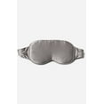 thumbnail image 2 of Fishers Finery 25 Momme 100% Organic Mulberry Silk Adjustable 3D Sleep Eye Mask - Contoured for Lash Extensions (Silver), 2 of 5