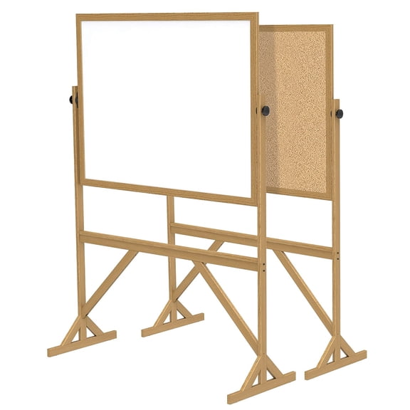 Ghent's Wood 3' H x 4' W Reversible Mag. Whiteboard in Natural