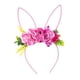 thumbnail image 2 of Diadema con Orejas de conejo de Pascua, accesorios para el cabello, diadema de flores, aro para el pelo encantador para recuerdos de fiesta de Pascua Rosa Yinane Gorros con orejas de conejo, 2 of 8