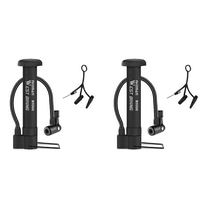 2 Pcs WEST BIKING Bike Pump, Floor Pump Schrader Valve Mtb Road Bike Tire Inflator, Universal Small High Pressure Ball Needle Accessories