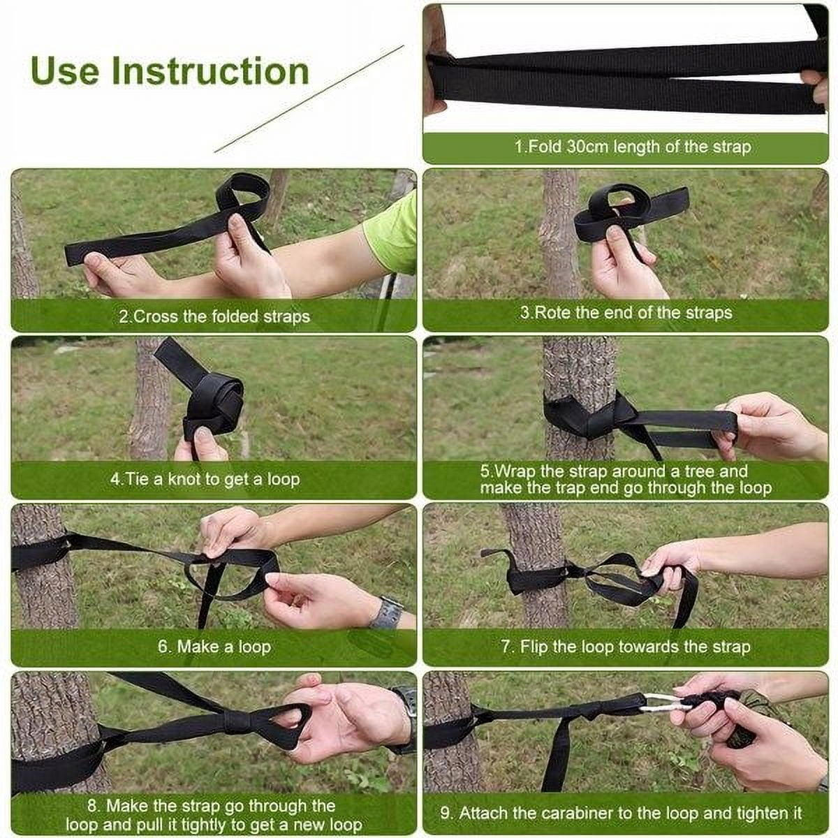 Camping Hammock  Portable Double Hammock with Net 600lbs Load 2 Persons Hammock w/Mosquito Net Outdoor Hiking Camping Hommock Portable Nylon Swing Hanging Bed w/ Strap Hook Carry Bag