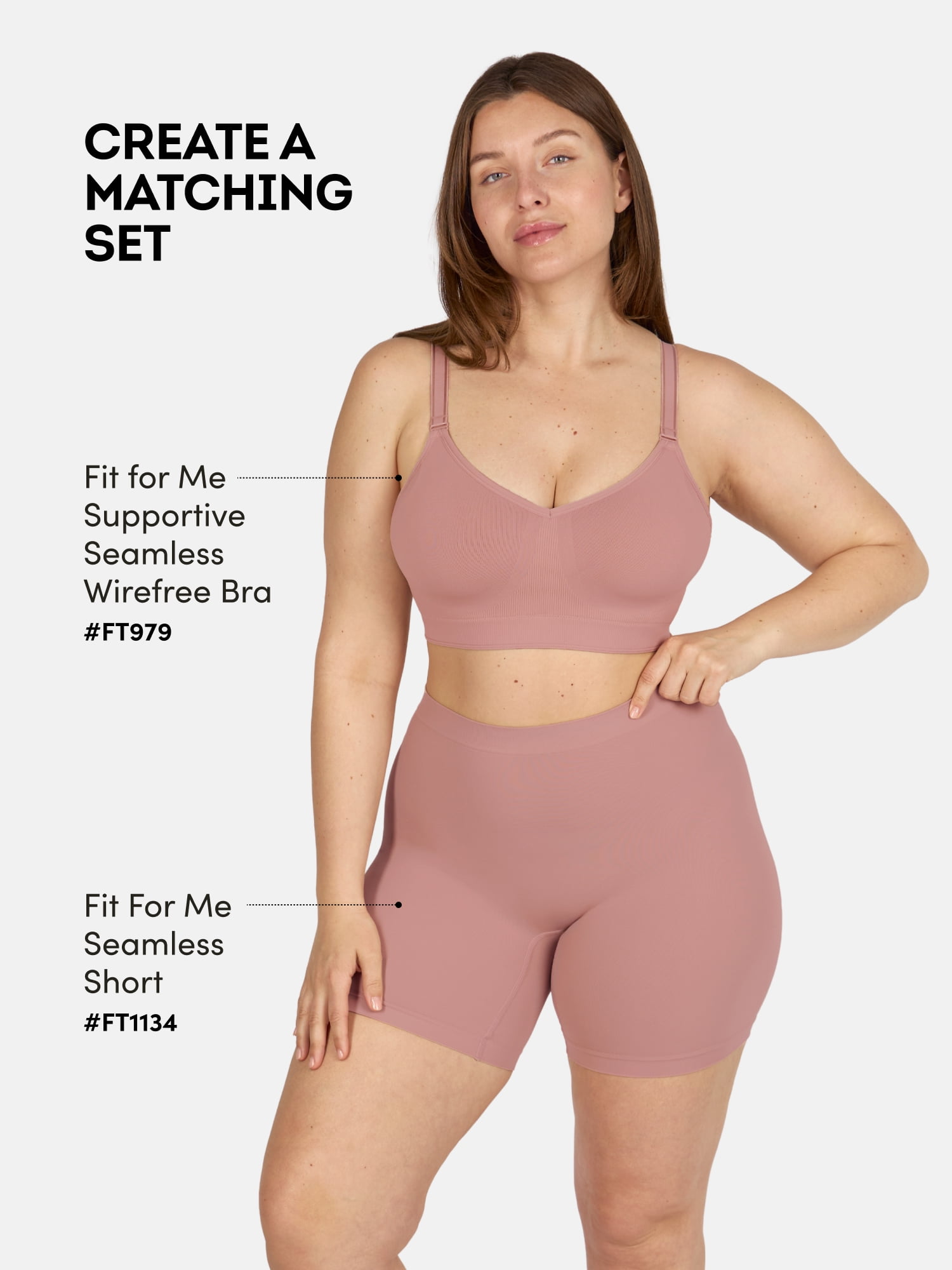Fit for Me by Fruit of the Loom Women's Supportive Seamless Wirefree Bra, Style FT979, Sizes L to 4XL