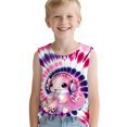 thumbnail image 4 of TIREOW Children Boys and Girls Neon Tie Dye Tank Tops Cute Animal Print Funny Crew Neck Sleeveless Undershirt, 4 of 8