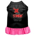thumbnail image 4 of Dog Dress, Pet Dog  Cat Dress Screen Printed, "Love Your Stinkin Guts", 4 of 10