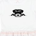 thumbnail image 4 of Inktastic Peeking Miniature Schnauzer Girls Toddler Dress, 4 of 5