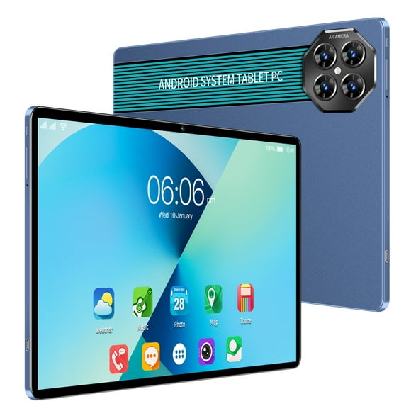 Pisexur Electrónica para Hombres Tableta PC de 10.1 pulgadas con 2+32 GB de RAM y pantalla HD delgada, Bluetooth, WiFi (2.4G, 5G), compatible con tarjeta de memoria SIM de 256 GB, voz HD, electrónica
