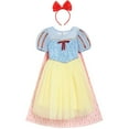 thumbnail image 1 of Robe Fille Princess Robe en Maille Costume Fête d'Anniversaire Cosplay Costume de Noël, 1 of 6