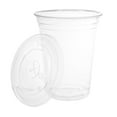 thumbnail image 2 of Crystalware Clear Cups with Flat Lids for Milkshake, Smoothies, 50 Cups/lids (20 Oz.), 2 of 2