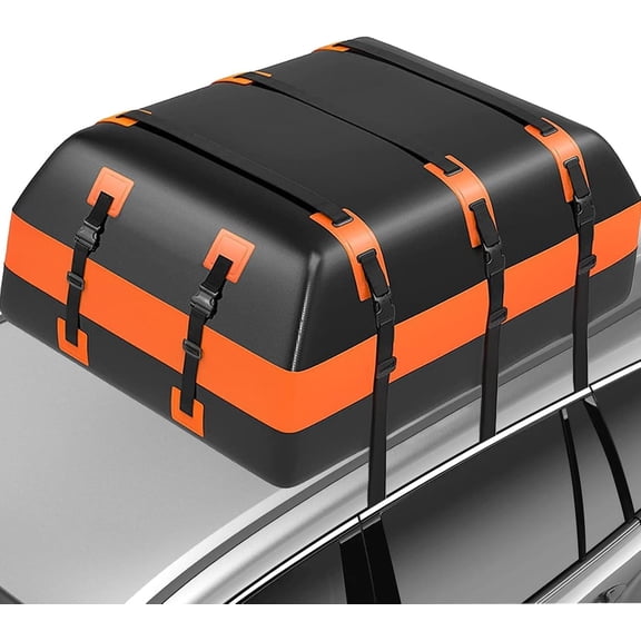 21 Cubic Feet Car Rooftop Cargo Carrier Bag,100% Waterproof Heavy Duty 840D Rooftop Cargo Bag for All Vehicle with/Without Racks,Includes Anti-Slip Mat,6 Door Hooks,Luggage Lock and Storage Bag