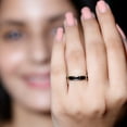 thumbnail image 5 of Rosec Jewels Lab Grown Black Diamond Baguette Eternity Band for Women - East West Full Eternity Band - AAAA Grade - Ready to Gift, 18K Yellow Gold, US 10.50, 5 of 8