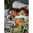 thumbnail image 4 of Twin Flat Sheet Only Green Truck Sunflower on Wood Grain Soft Microfiber Cooling Bedding Sheets Black White Plaid Flat Bed Sheet for Hotel,Home Decor, 4 of 9