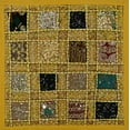 thumbnail image 3 of Stylo Culture Ethnic Couch Throw Pillow Covers 16x16 Patchwork Embroidered Yellow Sequins 40x40 cm Home Decor Cotton Geometric Square Cushion Covers | Set Of 2, 3 of 3