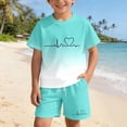 thumbnail image 4 of Tiijoy Toddler Girls Summer Outfits Gradient Short Sleeve T Shirt Shorts Set, Sizes 2-3, 4 of 4