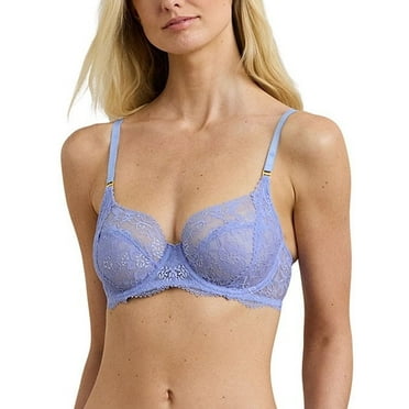 Ralph Lauren SOFT HYDRANGEA Unlined Lace Full Coverage Bra, US 34DD
