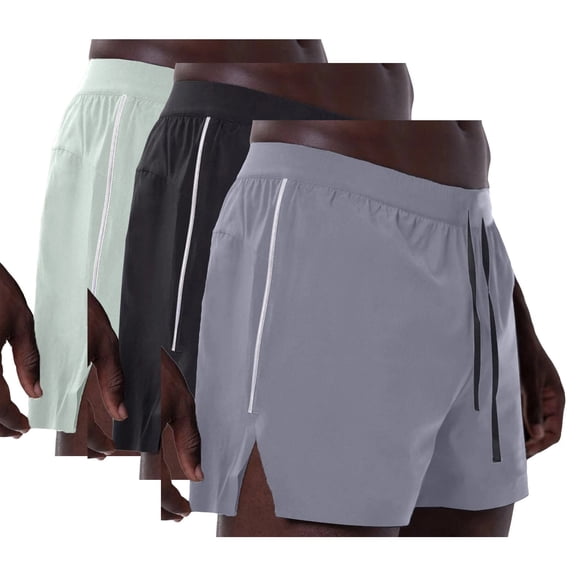 Paiwinds Men’s Quick-Dry Training Shorts Lightweight Linerless with Back Zipper Pocket for Running Fitness Workout Active