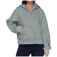 thumbnail image 1 of SNKSDGM Femmes Chandails à Col Rond pour Femmes Chandails d'Automne pour Femmes 2025 Robe Chemise à Boutons pour Femme Manches Longues Poches Taille Couleur Unie Longueur Midi P, 1 of 5