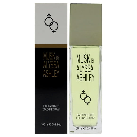 Musk par Alyssa Ashley pour Femmes - Vaporisateur d'Eau de Cologne 3,4 oz