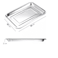 thumbnail image 2 of 4pcs Charolas De Hornear De Acero Inoxidable,cocinar,32x22cm Xtellar plateado, 2 of 3