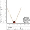 thumbnail image 6 of Gem Stone King 14K Yellow Gold Red Garnet Necklace for Women | 2.13 Cttw | Gemstone January Birthstone | Oval 9X7MM | With 18 inch Chain, 6 of 6