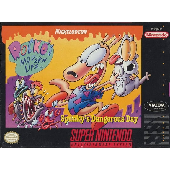 Restored Rocko's Modern Life: Spunky's Dangerous Day (Super Nintendo, 1994) SNES Video Game (Refurbished)