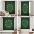 thumbnail image 5 of Saint Patrick's Day Semi Sheer Curtains Drapes for Living Room,Bedroom,French Doors Window 84 Inches Long,Green Lucky Grass Vintage Abstract Art Rod Pocket Chiffon Curtain Voile Drapery Panel, 5 of 8