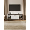 thumbnail image 2 of DUMBO 63" Mid-Century Modern TV Stand with 6 Shelves and 2 Drawers in White, 2 of 12