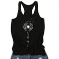 thumbnail image 3 of TrendOFT Graphic Tank Tops for Women Sumflower Printing Shirts Sleeveless Casual Loose Tunic Blouses Black L, 3 of 3