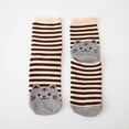 thumbnail image 2 of Daznico Women Mid Crew Ribbed Socks Stripe Cartoon Cat Face Novelty Print Soft Breathable Stretch Stockings for Girls Daily Casual Cute Outfit Matching, 2 of 4