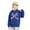 Blue, variant on Navy Kids Girls Hooded Sweatshirt 2-7T, 100% Polyester Bow Print Pullover Hoodie, Easy Care Machine Washable Wrinkle Resistant,Size 6 T