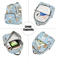 thumbnail image 5 of FORMRS Mini Backpack Purse for Women Quilted Travel Daypack Casual Shoulder Bag, Blue Halloween Ghosts, 5 of 7