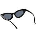 thumbnail image 4 of Women's Thin Extreme Cat Eye Sunglasses Slim Arms Oval Lens 45mm (Black / Smoke), 4 of 4
